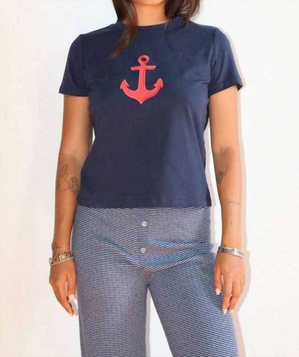 NEW BAILEY ROSE anchor tee in navy